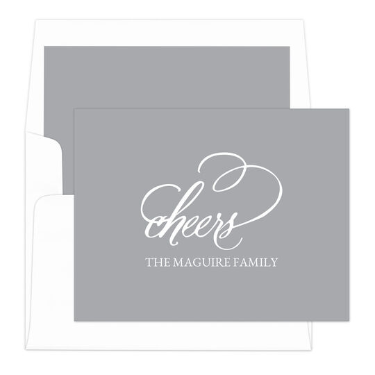 Colorful Refined Cheers Folded Note Cards